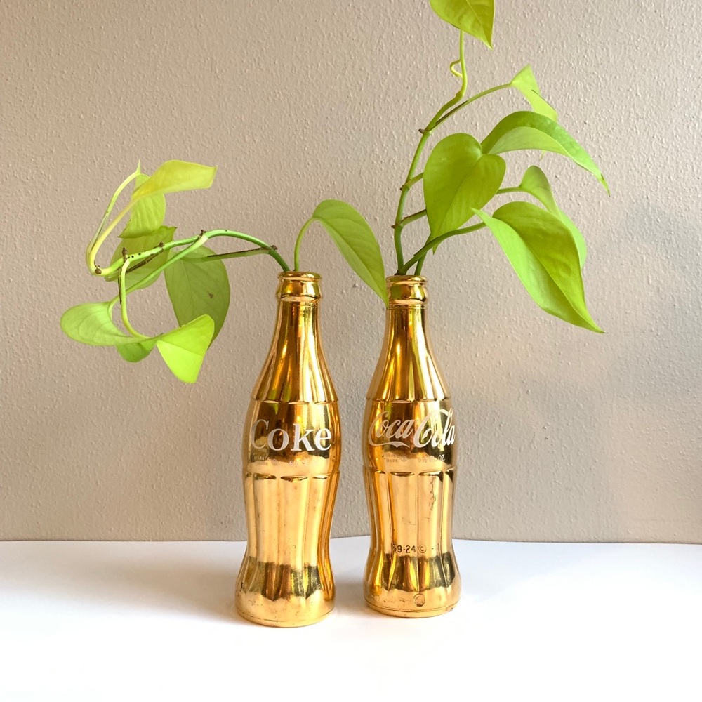 Gold Coke Bottle Vase